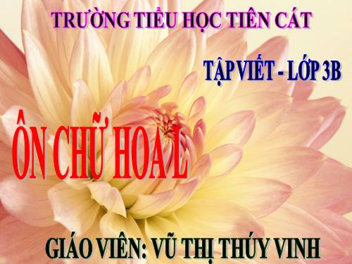 Tuần 15. Ôn chữ hoa: L