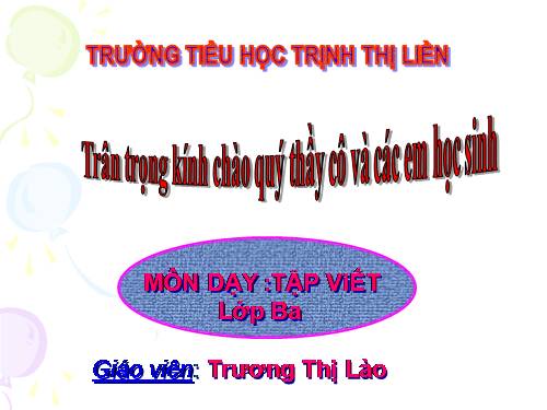 Tuần 15. Ôn chữ hoa: L