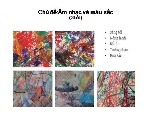 Chủ đề 3 lớp 5 : Âm nhạc và màu sắc.theo phươnng pháp đan mạch