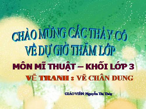 Bài 8. Vẽ chân dung