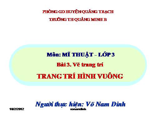 Bài 19. Trang trí hình vuông