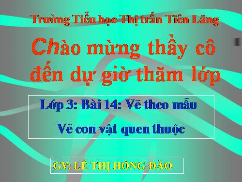 Bài 14. Vẽ con vật nuôi quen thuộc