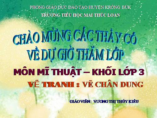 Bài 8. Vẽ chân dung