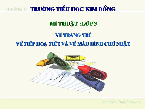 Bài 25. Vẽ tiếp hoạ tiết và vẽ màu vào hình chữ nhật