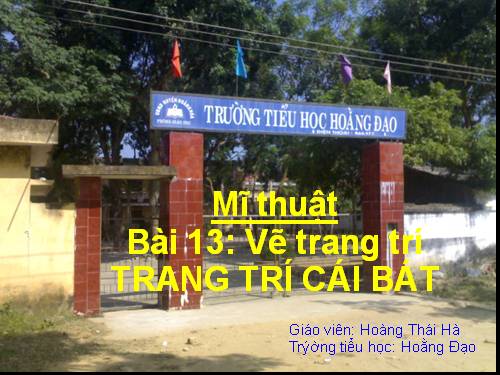 Bài 13. Trang trí cái bát