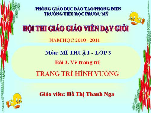 Bài 19. Trang trí hình vuông
