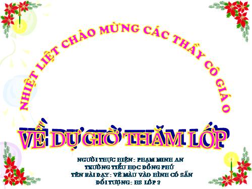 Bài 9. Vẽ màu vào hình có sẵn
