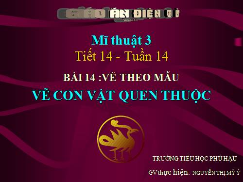 Bài 14. Vẽ con vật nuôi quen thuộc