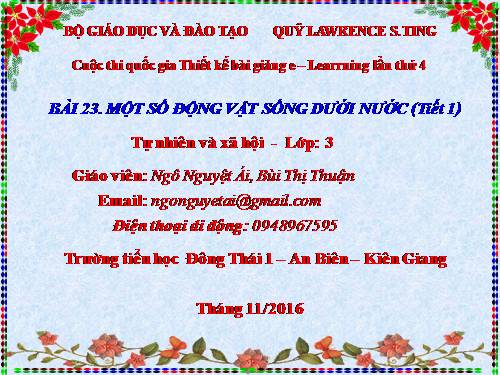 Bài 29. Một số loài vật sống dưới nước