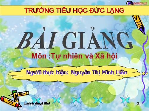 Bài 27. Loài vật sống ở đâu?