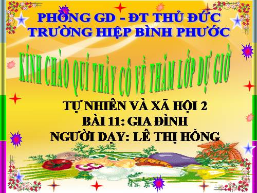Bài 11. Gia đình