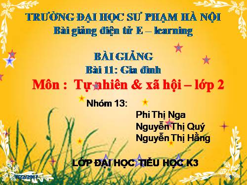 Bài 11. Gia đình