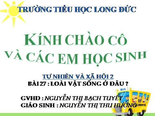 Bài 27. Loài vật sống ở đâu?