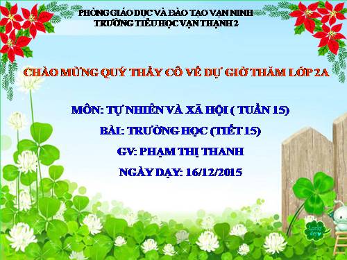 Bài 15. Trường học