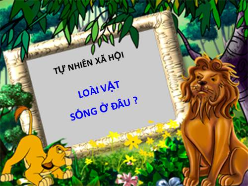 Bài 27. Loài vật sống ở đâu?