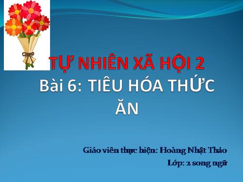 Bài 6. Tiêu hoá thức ăn