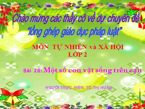 Bài 28. Một số loài vật sống trên cạn
