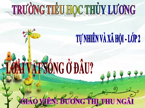 Bài 27. Loài vật sống ở đâu?