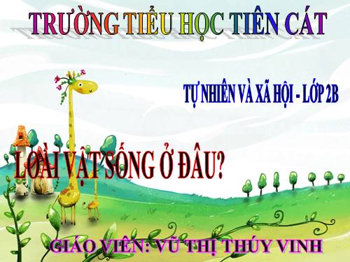 Bài 27. Loài vật sống ở đâu?