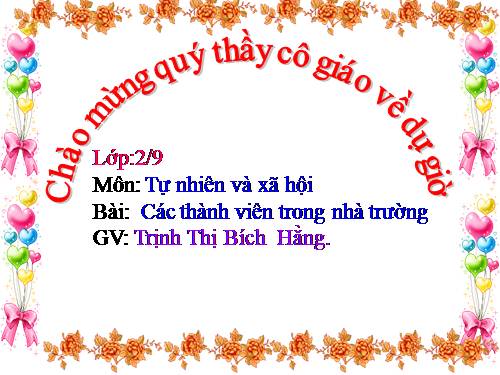 Bài 16. Các thành viên trong nhà trường