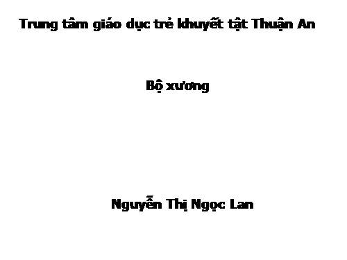 Bài 2. Bộ xương