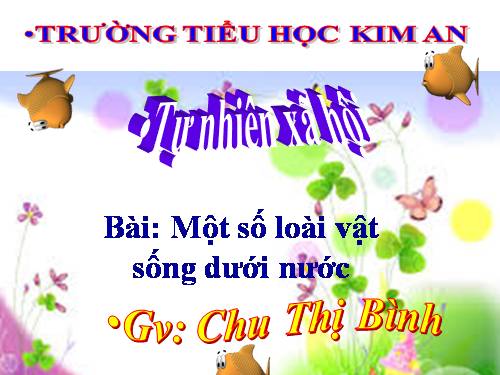 Bài 29. Một số loài vật sống dưới nước