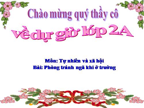 Bài 17. Phòng tránh ngã khi ở trường