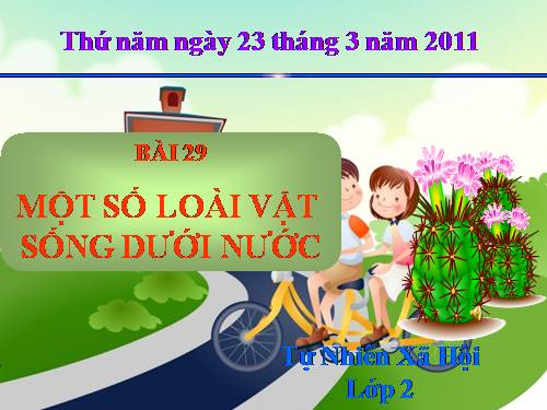 Bài 29. Một số loài vật sống dưới nước