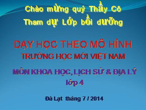 BD hè 2014.TNXH -Khoa-Sử-Địa VNEN