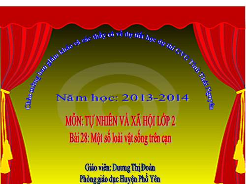Bài 28. Một số loài vật sống trên cạn