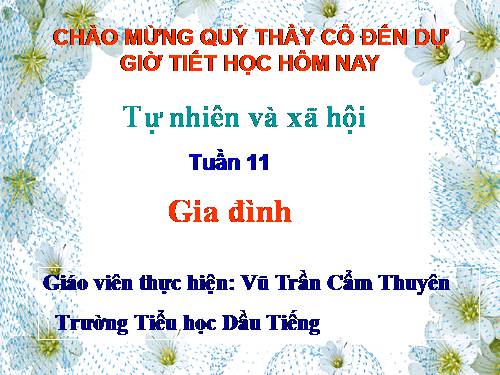 Bài 11. Gia đình