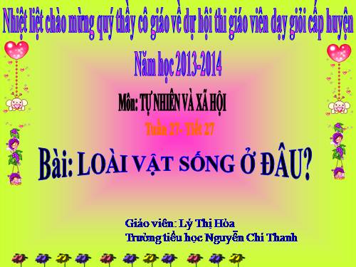 Bài 27. Loài vật sống ở đâu?