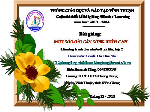 Bài 25. Một số loài cây sống trên cạn