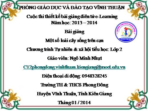 Bài 25. Một số loài cây sống trên cạn