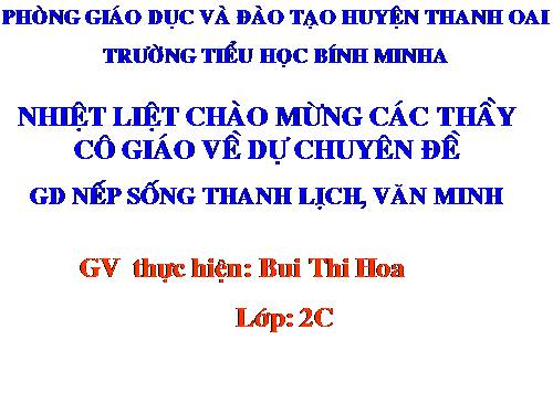 Giao duc nep song thanh lich, van min