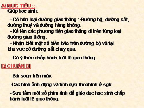 Bài 19. Đường giao thông
