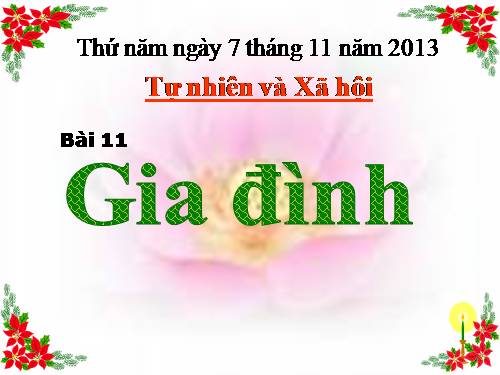 Bài 11. Gia đình