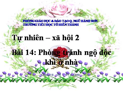 Bài 14. Phòng tránh ngộ độc khi ở nhà