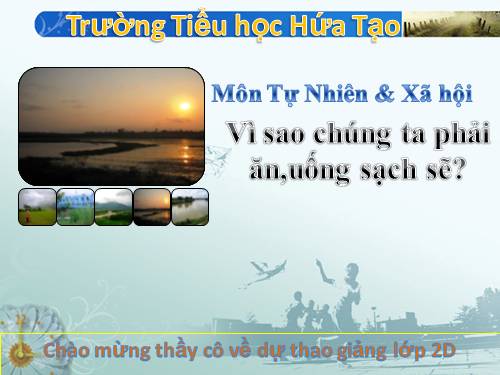 Bài 8. Ăn, uống sạch sẽ