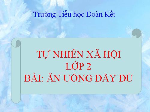 Bài 7. Ăn, uống đầy đủ