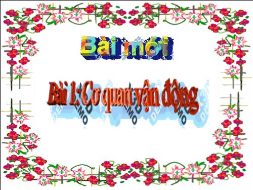 Bài 1. Cơ quan vận động