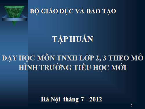 Tap huan Dạy TNXH 2 3 theo mô hình Tiểu học liểu mới