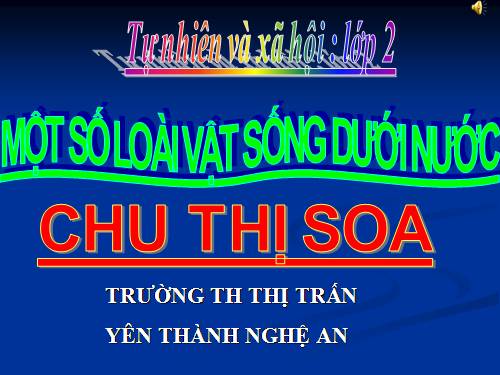 Bài 29. Một số loài vật sống dưới nước