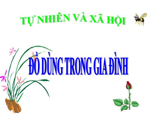 Bài 12. Đồ dùng trong gia đình