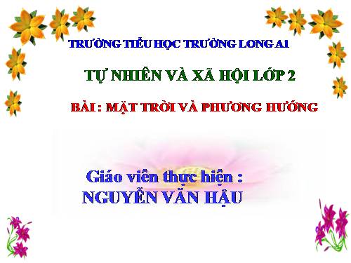 Bài 32. Mặt Trời và phương hướng