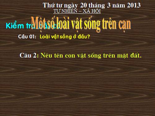 Bài 28. Một số loài vật sống trên cạn