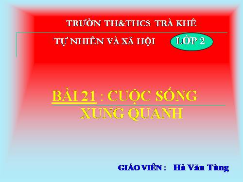 Bài 21. Cuộc sống xung quanh