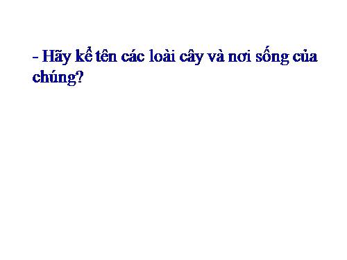 Bài 24. Cây sống ở đâu?