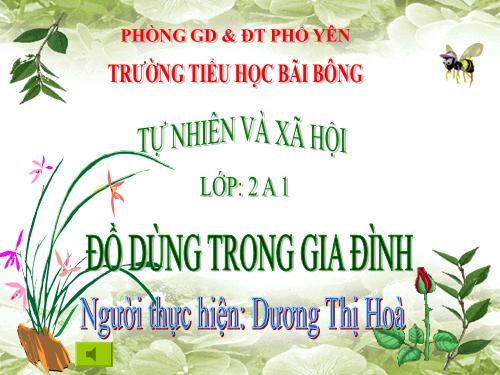 Bài 12. Đồ dùng trong gia đình