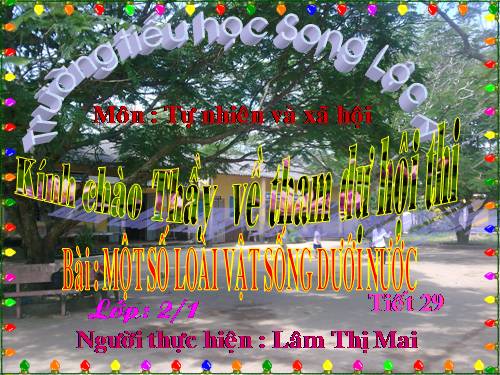 Bài 29. Một số loài vật sống dưới nước